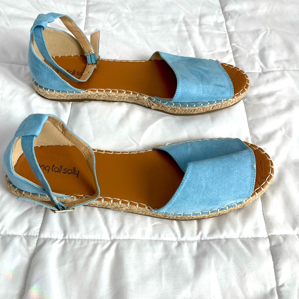 Long Tall Sally blue espadrilles size 13